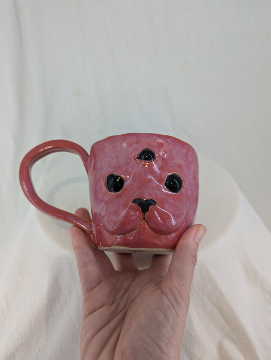 Cat Face Mug in Pink Posession