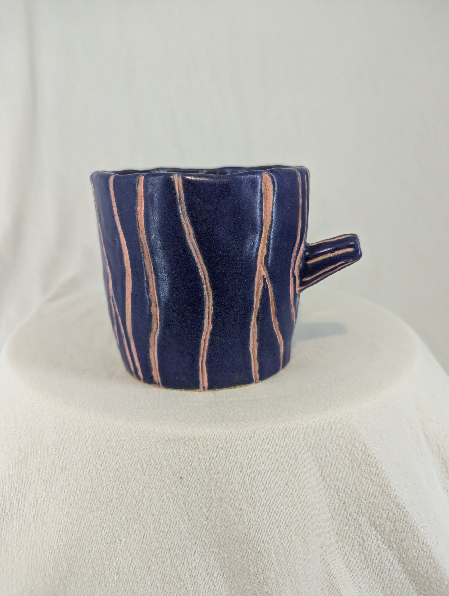 Cobalt and Pink Trunk Pot